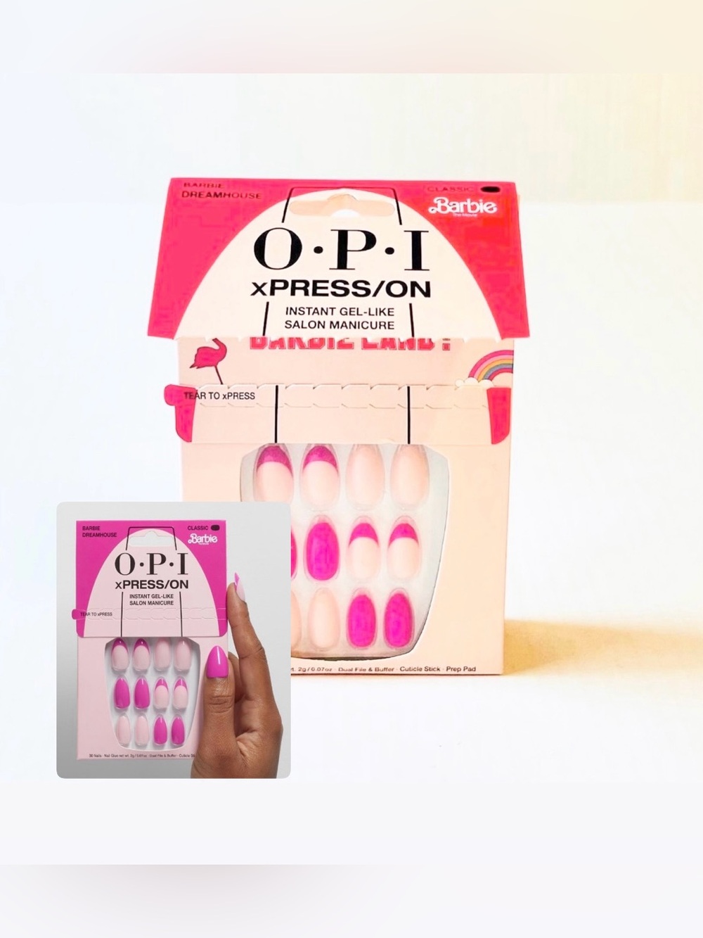 OPI x Barbie xPRESS/On Press On Nails Barbie Dreamhouse